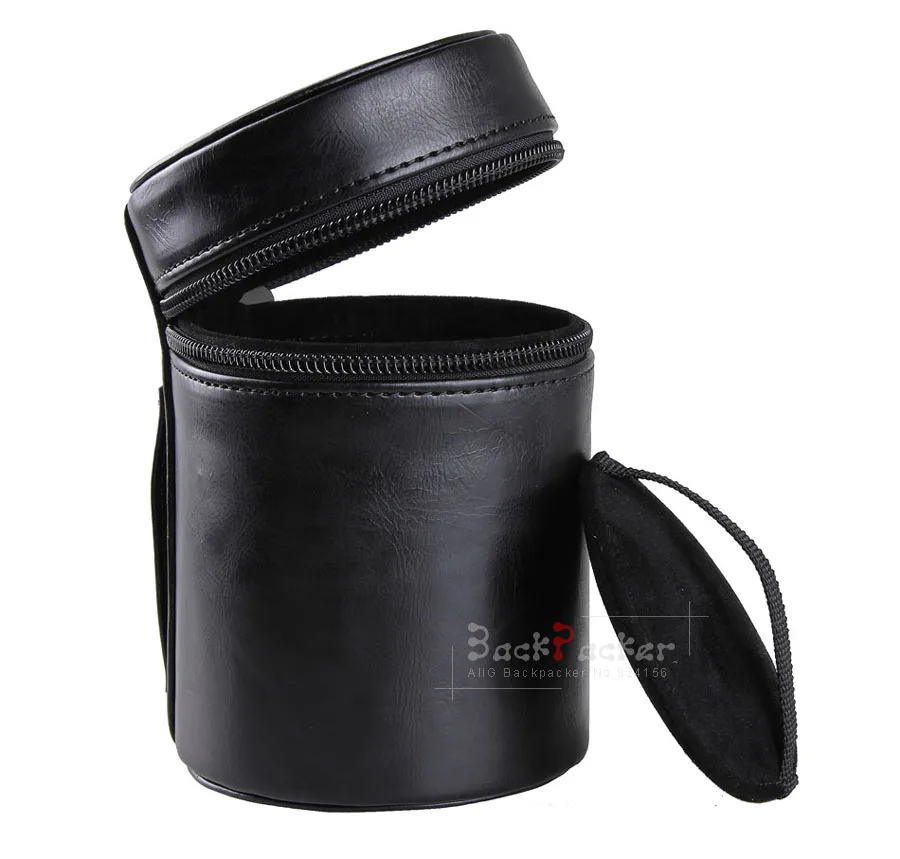 leather camera lens case