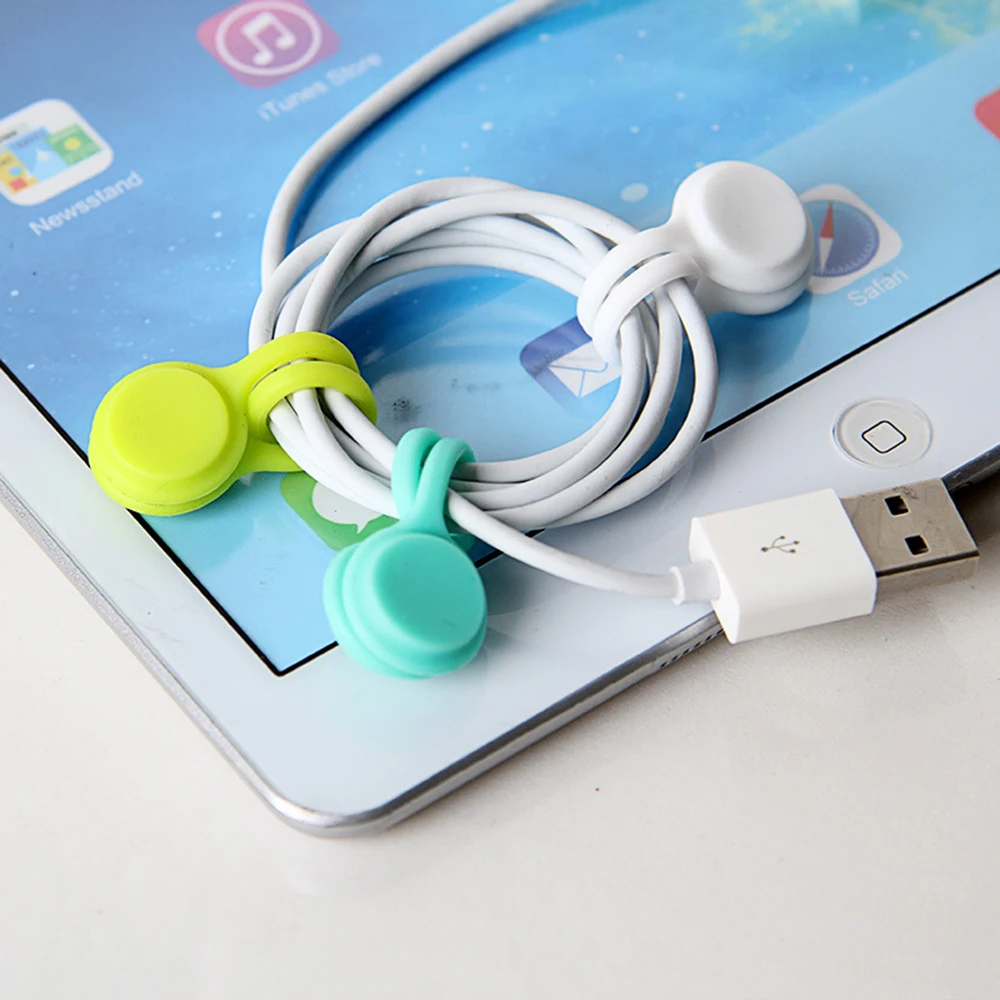 

3pcs/pack New Cute Multifunction Magnet Earphone Cord Winder Cable Holder Organizer Clips Compact Design and Lightweight Popular