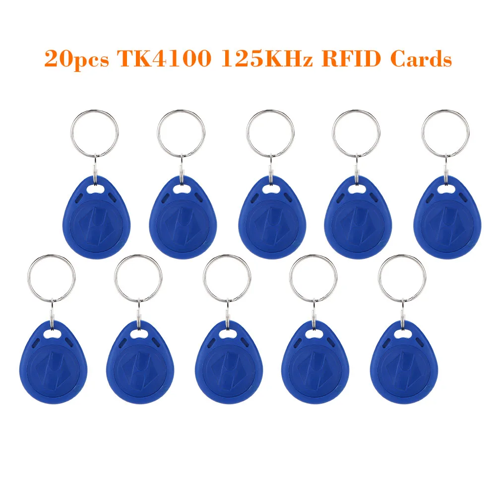 

Hot Sales!! TK4100 20 pcs/SET 125Khz RFID Proximity Keyfobs Ring Access Control Card Rfid Tag Door Entry Access Control EM Key