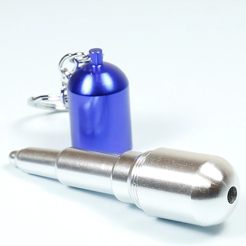 

1 Pc Removable Metal Filter Retractable Pipes Keychain Smoking Pipe Herb Key Ring Tobacco Pipe Narguile Grinder Smoke