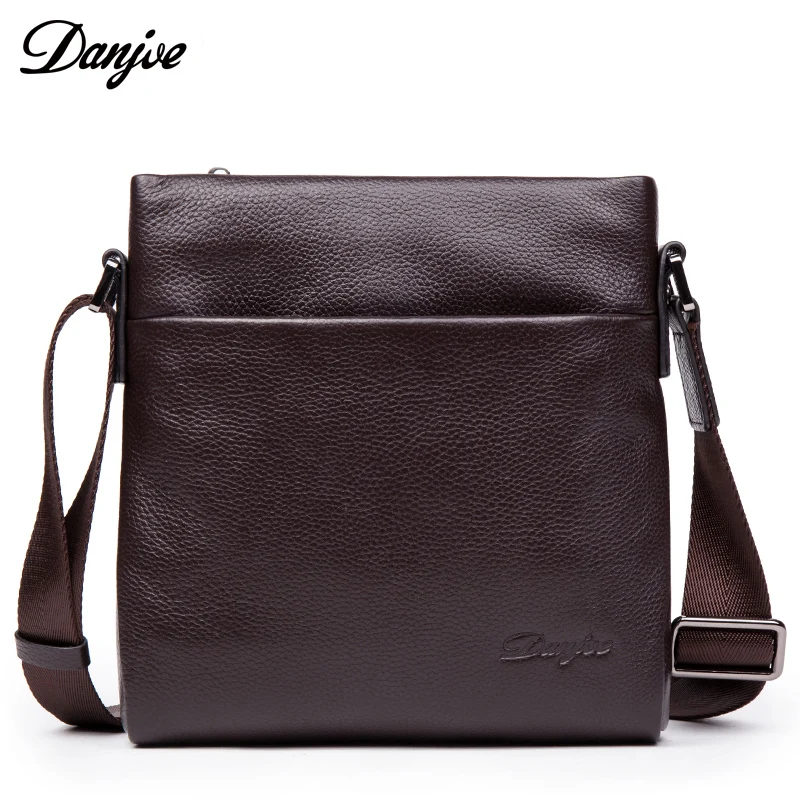 

DANJUE New Arrival Crossbody Designer High Quality Genuine Leather Shoulder For Men Real Cowhide Mini Messenger Bags Business