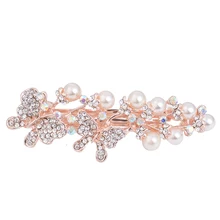 EASYA Простые Свадебные Заколки Для Волос Аксессуары Ювелирные изделия искусственный жемчуг кристалл шпильки в форме бабочки заколки для женщин