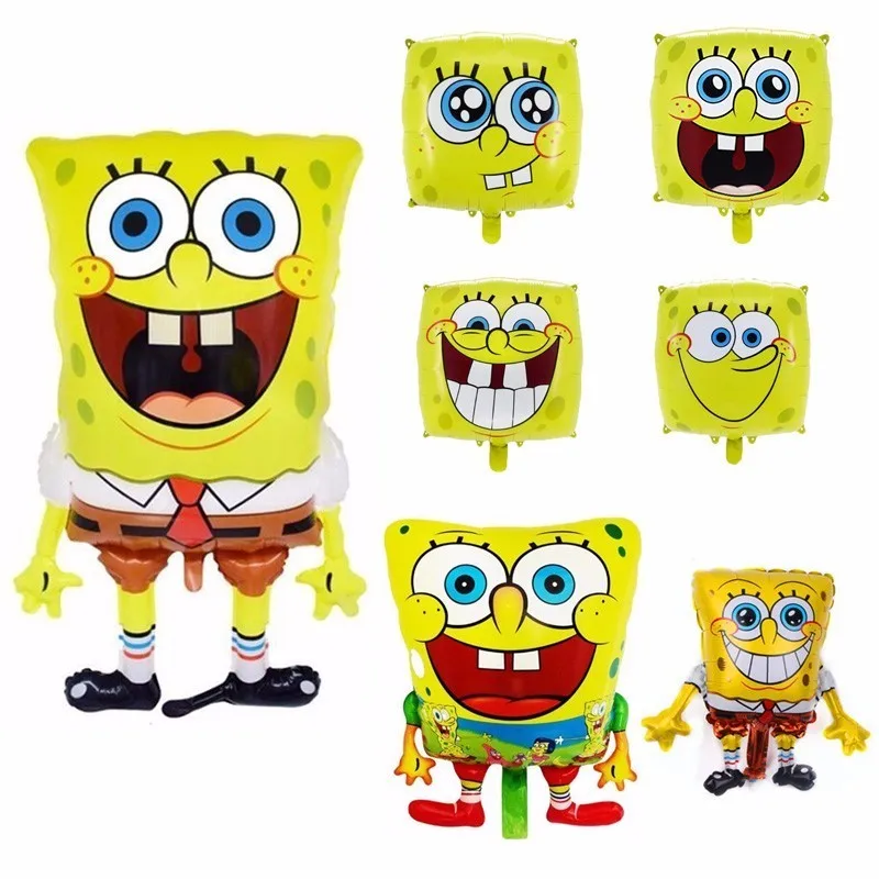 

1pc Large Square SpongeBob Foil Balloons Happy Birthday Party Decorations Kids Children's Day Gift Kid's Inflatable Toy Globos