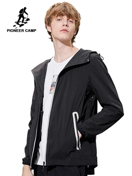 

Pioneer camp new autumn hooded jacket men brand clothing casual waterproof zipper jackets quality stretch coat male AJK801295