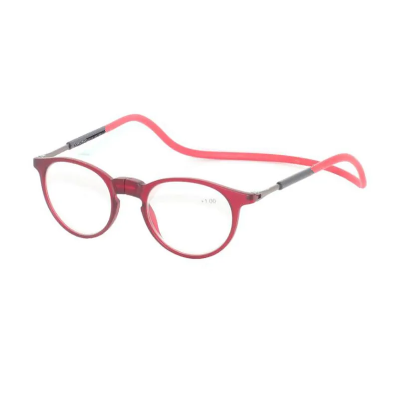 Round Magnetic Reading Glasses With Silicone Neck Hanging