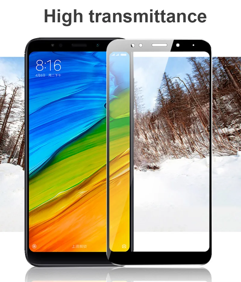 TOMKAS Glass For Xiaomi Redmi 5 Plus Screen Protector Scratch Proof For Xiaomi Redmi Note 5 Pro Global Version Tempered Glass