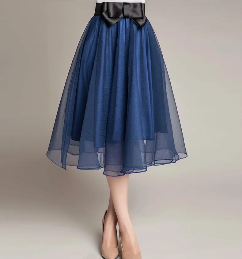 Buy 2016 trend high waist organza skirt bow gauze tutu