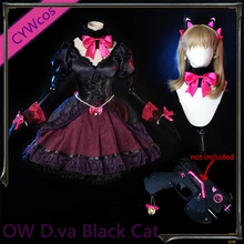 

Customized OW D.va Black Cat Luna DVA Cosplay Costume Gothic Lolita Women Dress Halloween D.VA Costumes Outfits Dresses