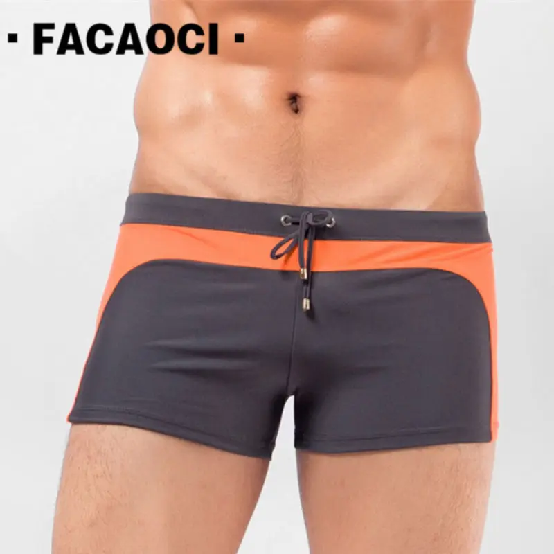

Hot Swimwear Men Breathable Men's Swimsuits Swim Trunks Boxer Briefs Sunga Swim Suits Maillot De Bain Beach Shorts