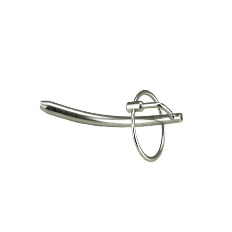Male Stainless Steel Urethra Catheter with 2 Size Cock Ring Penis Urinary Plug Sex Toy Adult Game Urethra Stimulate Dilator A032
