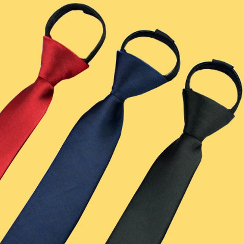 Men Tie Fashion Skinny Ties Solid Color Black Red Dark Blue Tie Wedding