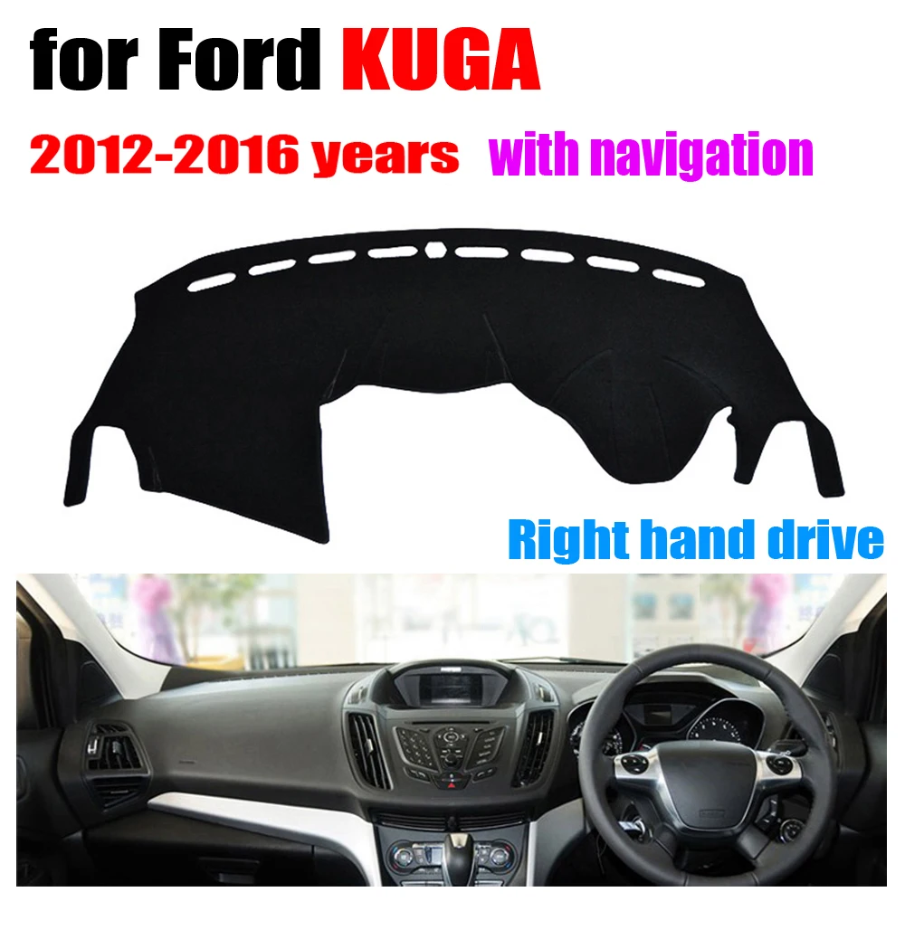 RKAC Приборная панель автомобиля охватывает коврик для FORD Escape/KUGA с навигацией 2012 2016