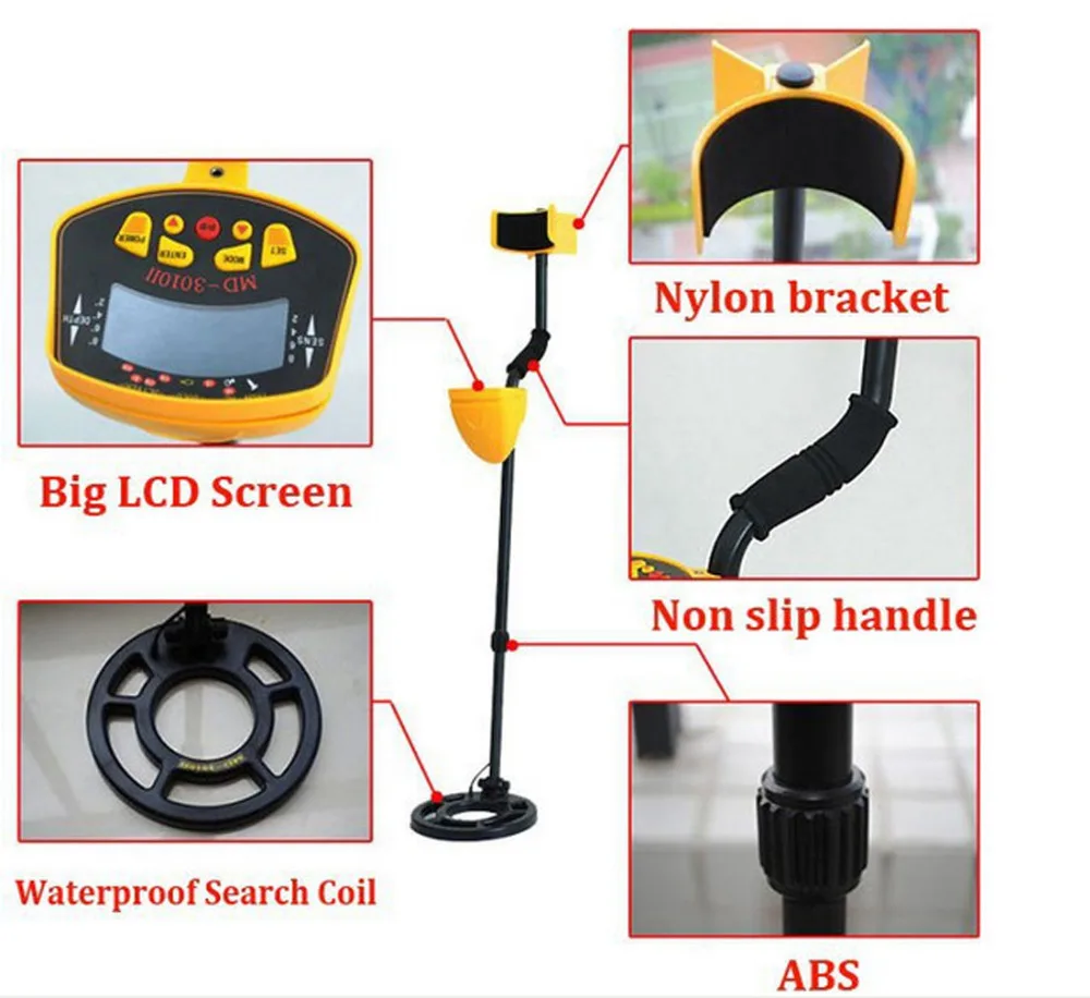 Профессиональный металлоискатель MD3010II Золото высокая чувствительность и ЖК-дисплей MD-3010II Охотник за сокровищами