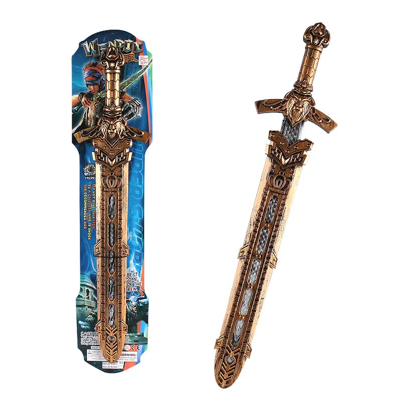 

Large Sword toy creative model simulation weapon bronze warfare child toy boy birthday gift for children a Picese