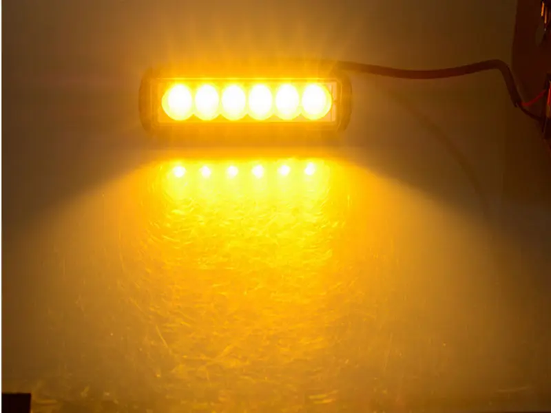 2x6 Drl 10 30v 18w Amber Spot Led Mini Work Light Bar For Atv 2x6 Drl 10 30v 18w Amber Spot Led Mini Work Light Bar For Atv Trailer Truck Bus Suv Motorcycle Car External Lights Snowmibile In Embly From