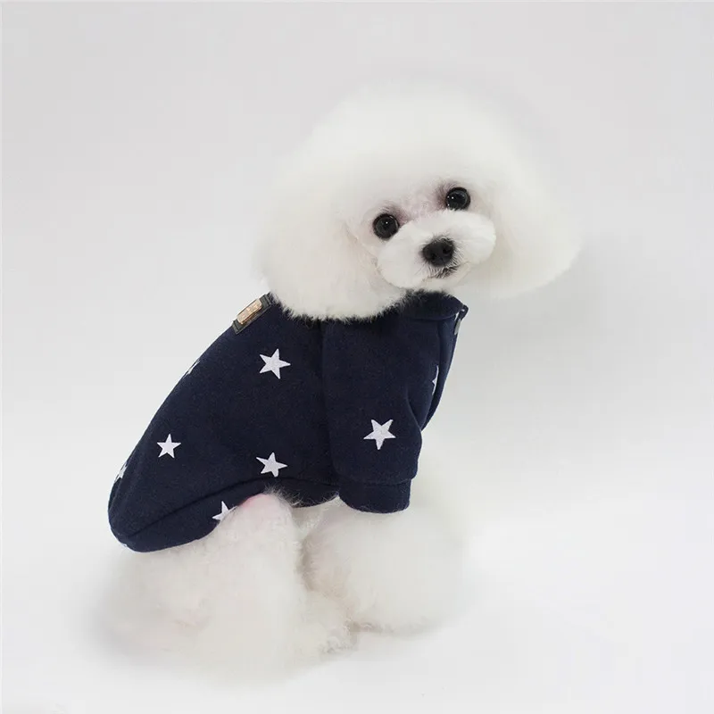 Brand Soft Pet Dog Clothes For Dog Puppy Cat Winter Warm Clothes Star Print Costume Coat chihuahua Cheap roupa cachorro