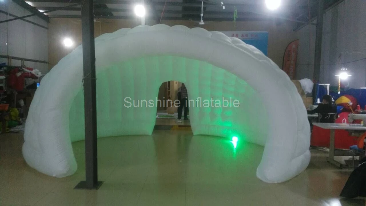 

Best design fashion 6m inflatable dome tent igloo tent bar tent with 2 entrances&led lights for wedding party events sale