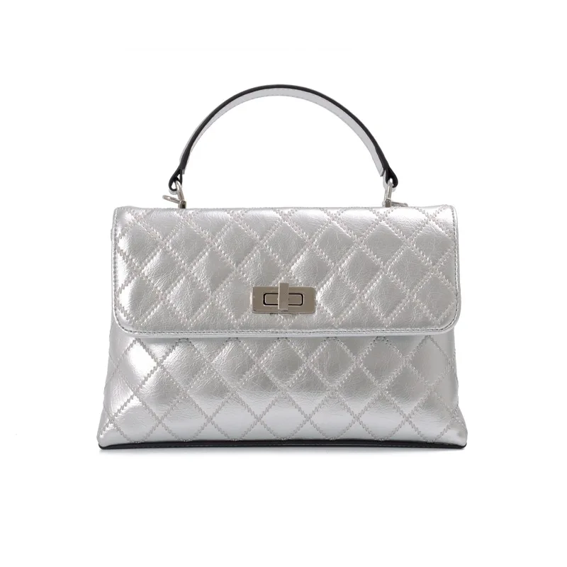 

2018 Quilted Cow Leather Women Handbags Ladies Fashion Shoulder Bag Purse Satchel Work Office Bag