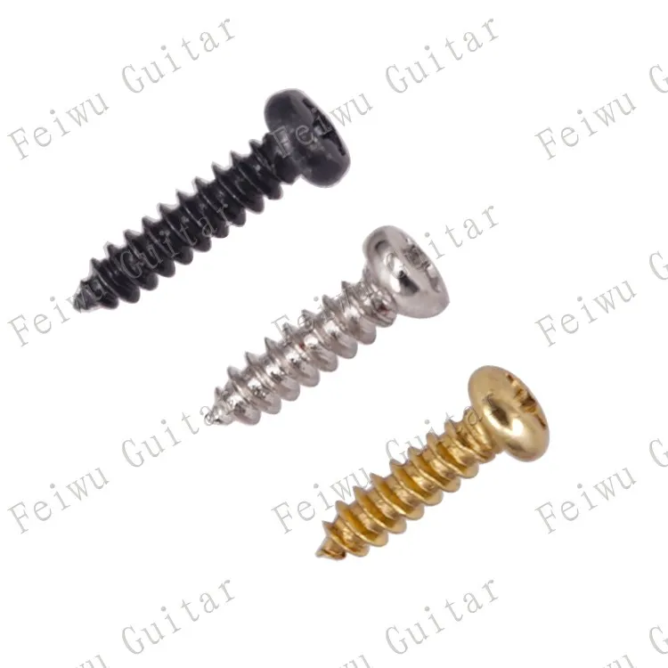 

48 Pcs Acoustic Electric Guitar Tuning Pegs Screws / Bass Guitar Machine Heads Mounting screws/ Chrome Black Gold for Choose