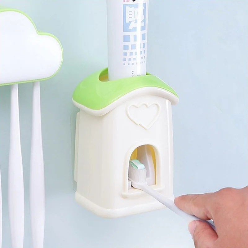 Милое облако дизайн зубная паста соковыжималка с настенный держатель зубной щетки ванная комната tandpasta соковыжималка