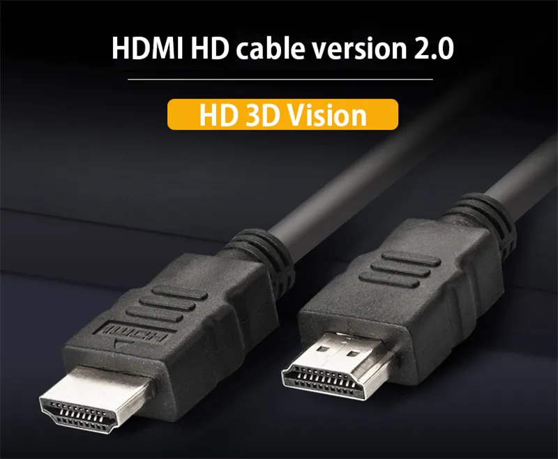 Кабель dvor HDMI 24k позолоченный 2,0 папа-папа 0,5 м 1 м 1,5 м 1,8 м 3 м 5 М 1080P 3D HDMI кабель для HDTV splitter switcher Cabel