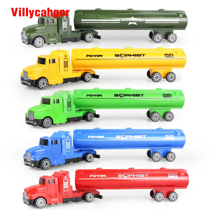 

5 colors oil tank truck Die cast Car alloy truck with Plastic Engineering car model Toy Classic Toy Mini gift for child