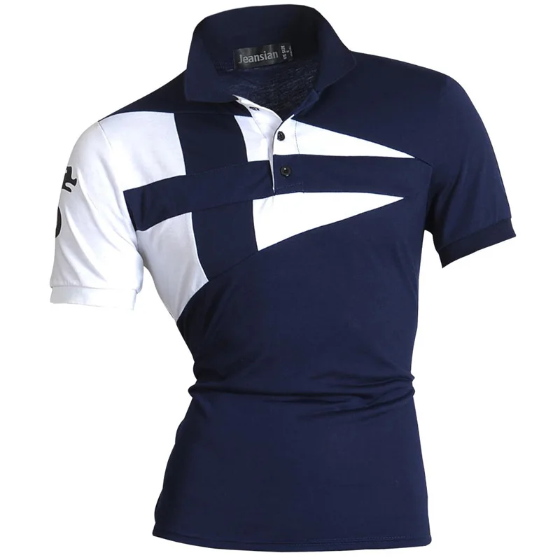 

New Mens Summer Fashion Casual Polo Short Sleeves T-shirt Designed Shirt Slim Fit Trend Solid color 5 Colors S M L XL U009