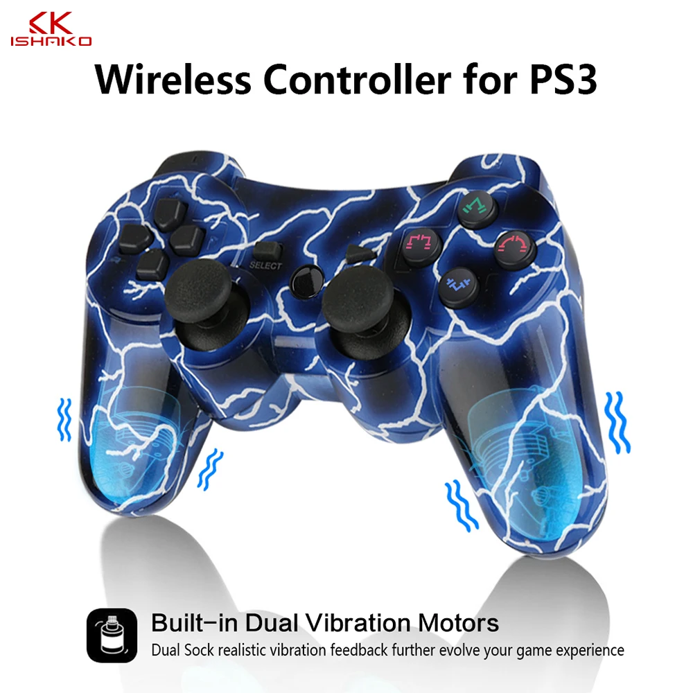 

K ISHAKO for PS3 Controller Wireless Gamepad 8color select for Playstation 3 gamepad for sony Blue,Purple,red,Green,grey color