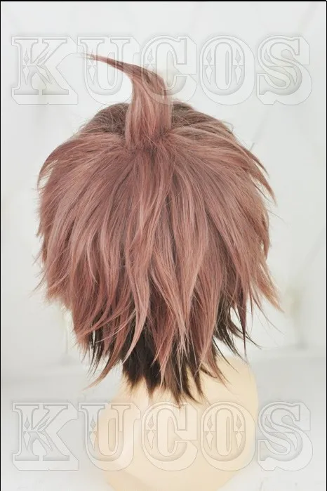Naegi Макото парик Danganronpa Dangan Ronpa жаропрочных Синтетические волосы короткие Косплэй Искусственные парики Плутон Halloween Party волос
