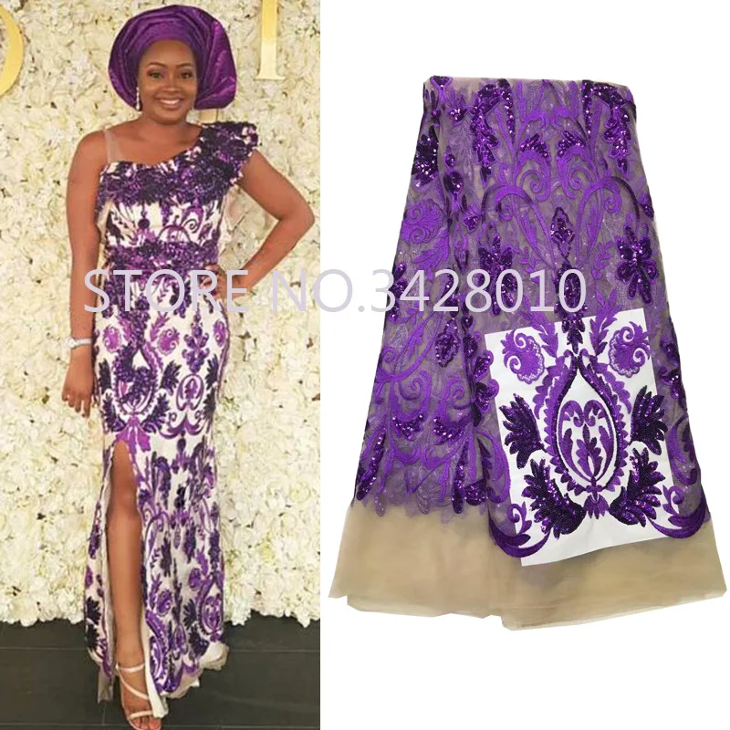 

Fashion Purple Indian George Fabrics 2019 High Quality African George Fabric With Guipure Handcut Sequins George Lace M31631