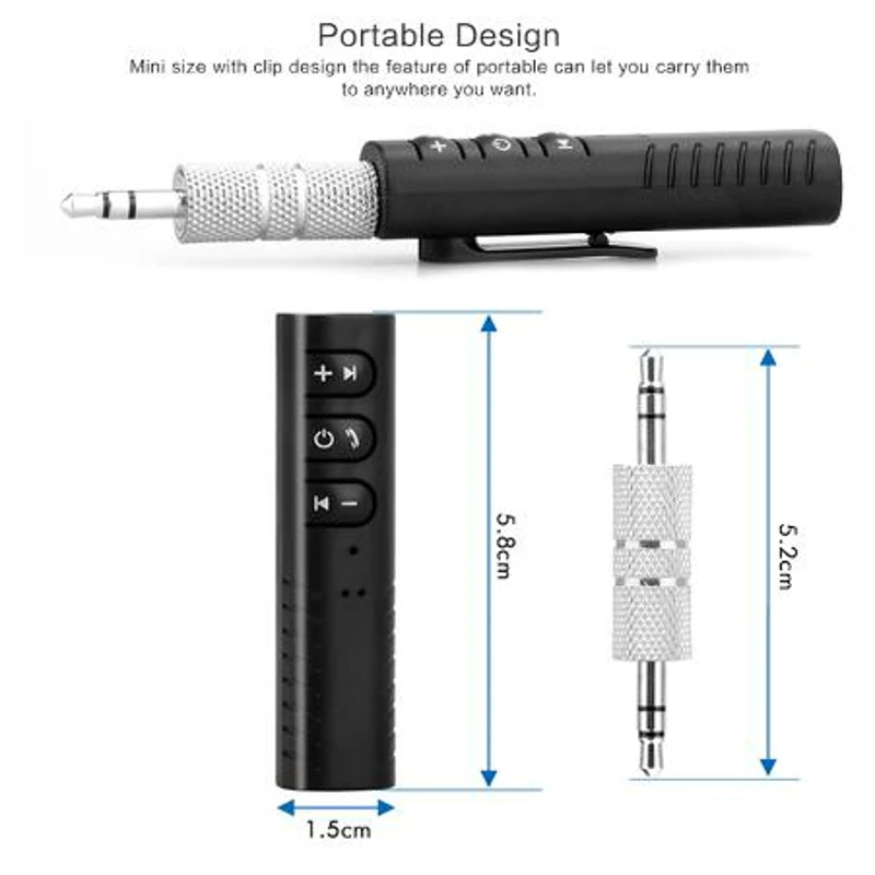 

New Wireless Bluetooth Receiver 3.5mm Bluetooth Audio Adapter Music Receiver Bluetooth Car AUX Earpod Headphone Speaker Adapter