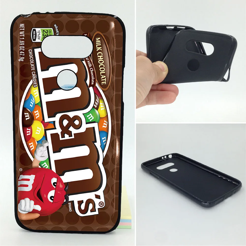

Milk Chocolate MMS Phone Cases Soft TPU For LG G5 G6 K7 K8 K10 Leon H340 V20 Nexus 5X X Screen Power 2017 K10 2017 K8 2017 K4 K3