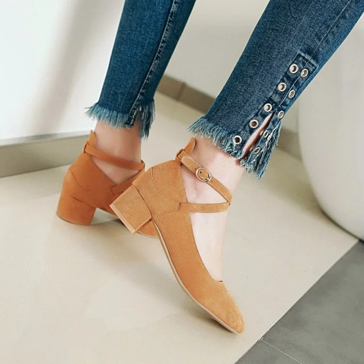 

Big Size 9 10 11 12 ladies high heels women shoes woman pumps Ankle strap-on single shoe