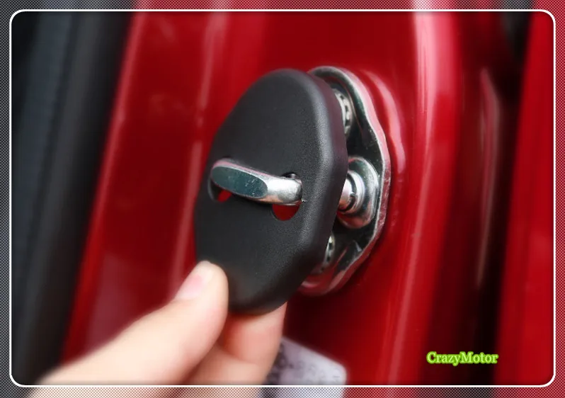 

For Mazda CX-3 CX3 2015 2016 2017 2018 Car Styling Auto Black Interior Door Lock Buckle Decoration Plastic Cover 4*