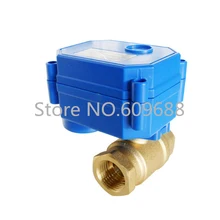 Моторизованный клапан DN15 DN20 DN25 1/" 3/4" латунный мини электрический шаровой кран 6 в, 12 В, 24 В постоянного тока, CR01 CR02 CR03 CR04 CR05