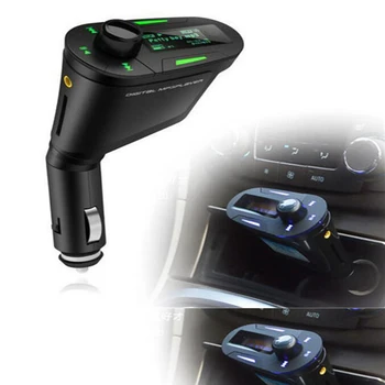 

New Hot Green LCD Car Kit MP3 Player Music Player Wireless FM Transmitter Modulator LCD USB SD MMC Light Remote Control