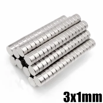 

200pcs 3 x 1mm Powerful Super Strong Rare Earth Neodymium Disc Magnets 3x1 mm n35 Small Round Magnet 3*1