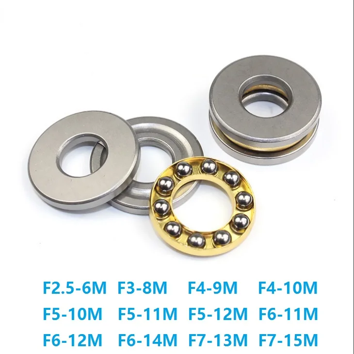 

100pcs/lot Axial Ball Plane Thrust Bearing F2.5-6M F3-8M F4-9M F4-10M F5-10M F5-11M F5-12M F6-11M F6-12M F6-14M F7-13M F7-15M
