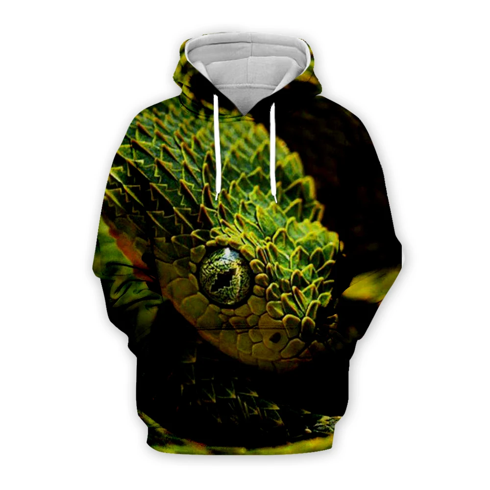 

Green Snake skin scale Hoodies Men 3D Printed Streetwear Pullover Camouflage Hoodie Unisex Long Sleeve Sweatshirt Hooded Tee Top