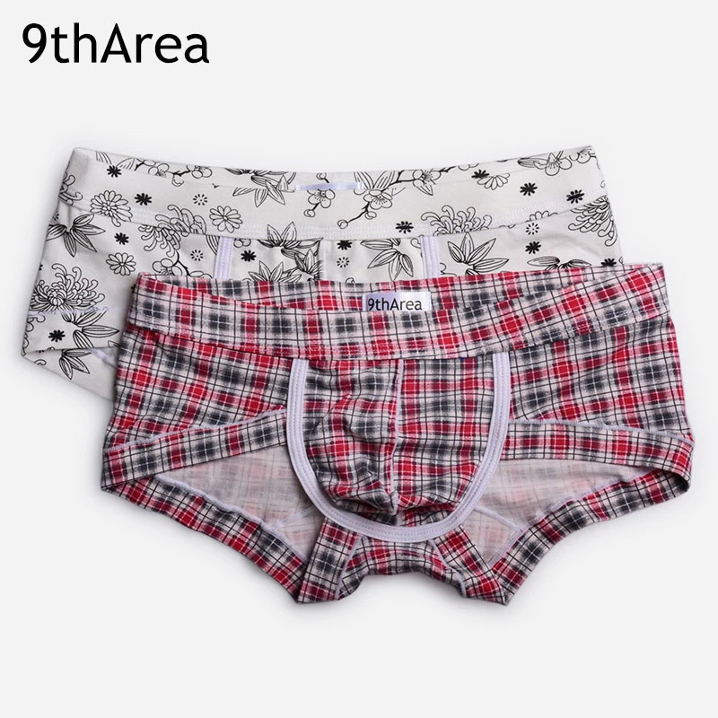9 thArea masculina ropa interior para hombre escritos atractivos de los hombres calzoncillos 2 unids apretado flor Del Ciruelo Ver patrones Elegante Diseño tela de Algodón de los hombres|men briefs sexy|underwear