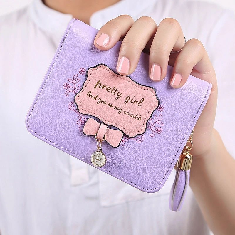 

Simple Mini Wallet Female Special Price Clip Cute Coin Purse Student Short Wallet Card Package