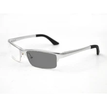 Интеллигентая(ый) фотохромные Близорукость Солнцезащитные очки от Пресбиопии очки для чтения лупа полуоправа металлический каркас-1,0~-6,0+ 1,0~+ 3,0 L3