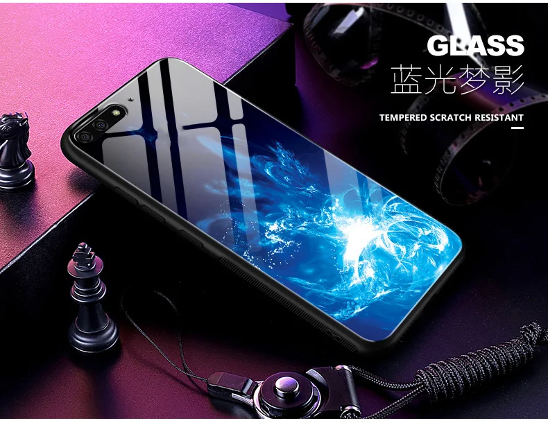 Закаленное стекло чехол для huawei Honor 7A чехол Чехол Мягкий силиконовый чехол жесткий чехол для Honor 7A 7 A Чехлы Coque shell