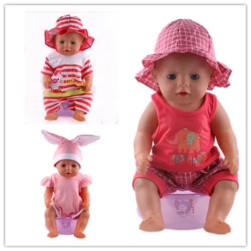 

New Style 3 Colour Select ,1 Clothes +1 Pants+1 Hats, Doll Accessories Clothes Suit for 43cm New Doll