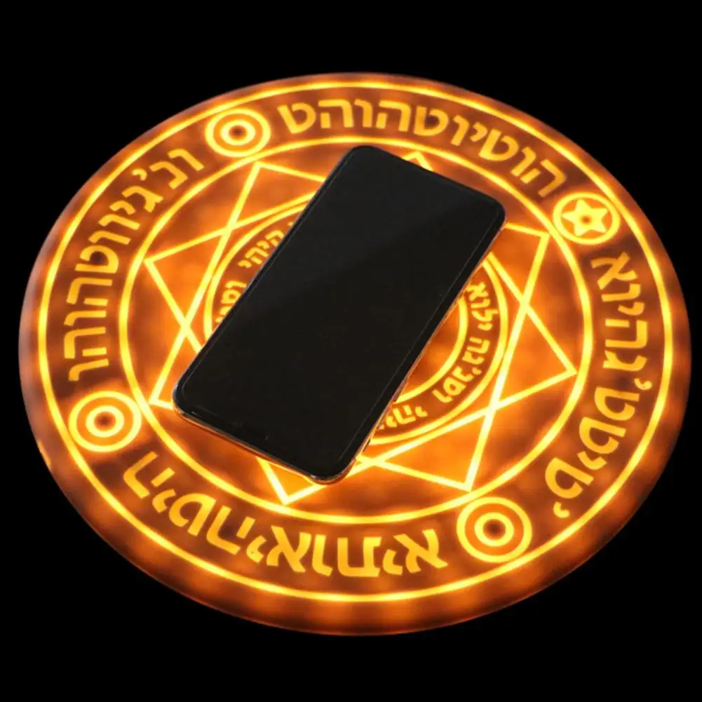 

10W Glowing Magic Array Universal Qi Fast Charging Wireless Charger for iPhone Fast Charging Wireless Charger