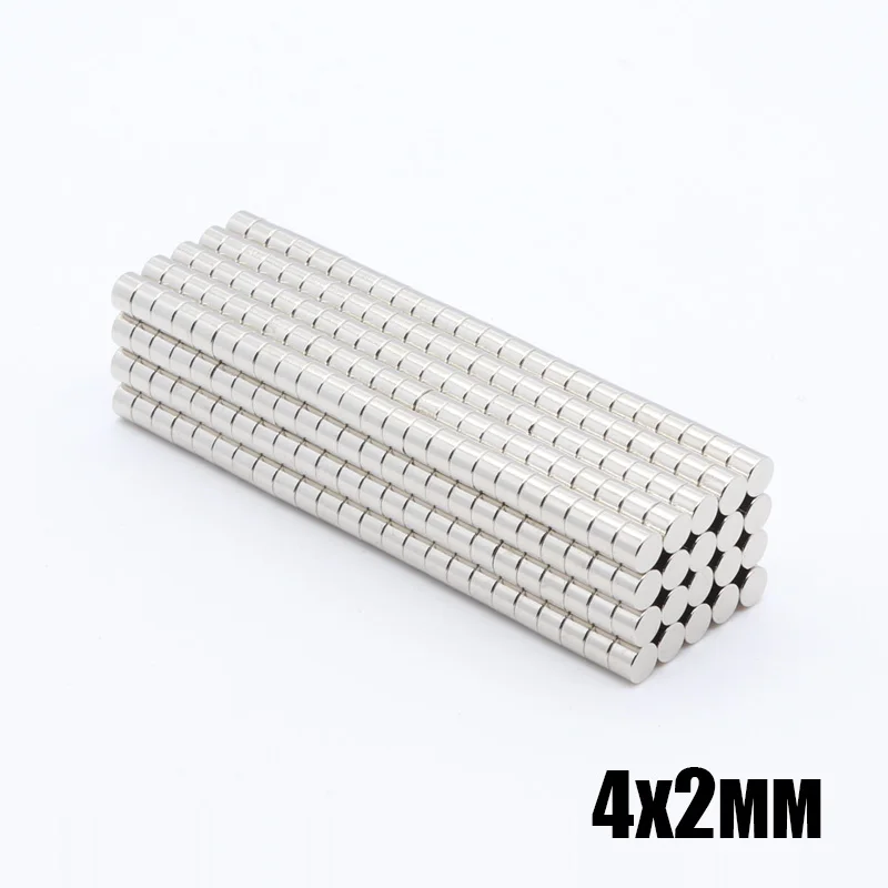 500 шт 4x2 мм неодимовый магнит 4 x 2 N35 NdFeB постоянный маленький круглый супер мощный