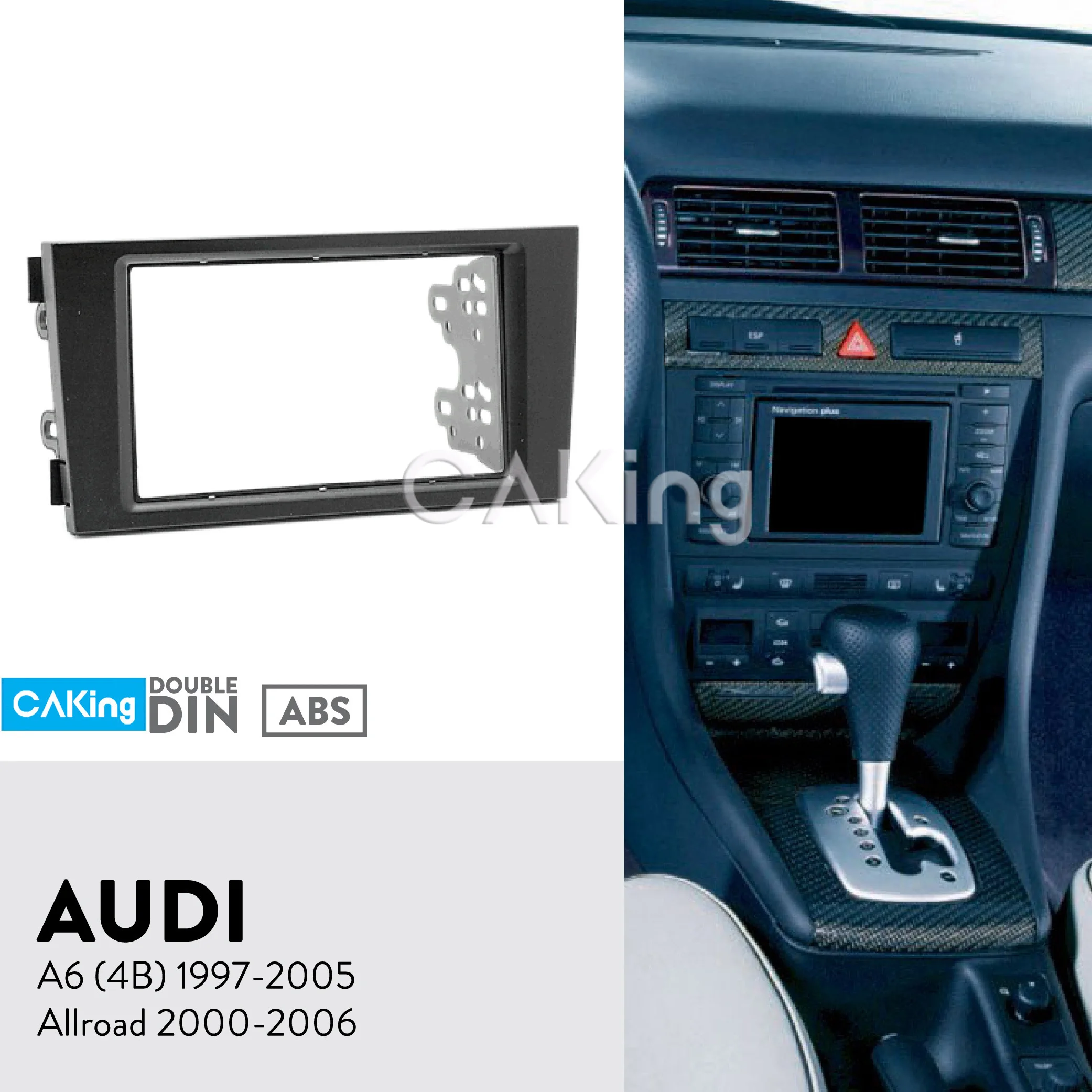 2DIN Автомобильная панель радио для Audi A6(4B) 1997-2005; Allroad 2000-2006 Dash монтажный комплект переходная Лицевая панель Адаптер крышка рамка