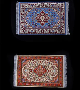

Dollhouse Carpet Furniture Miniature Woven Rug Doll Furniture Toys Accessory for Dollhouse Decoration Floor Silk Coverings Gifts