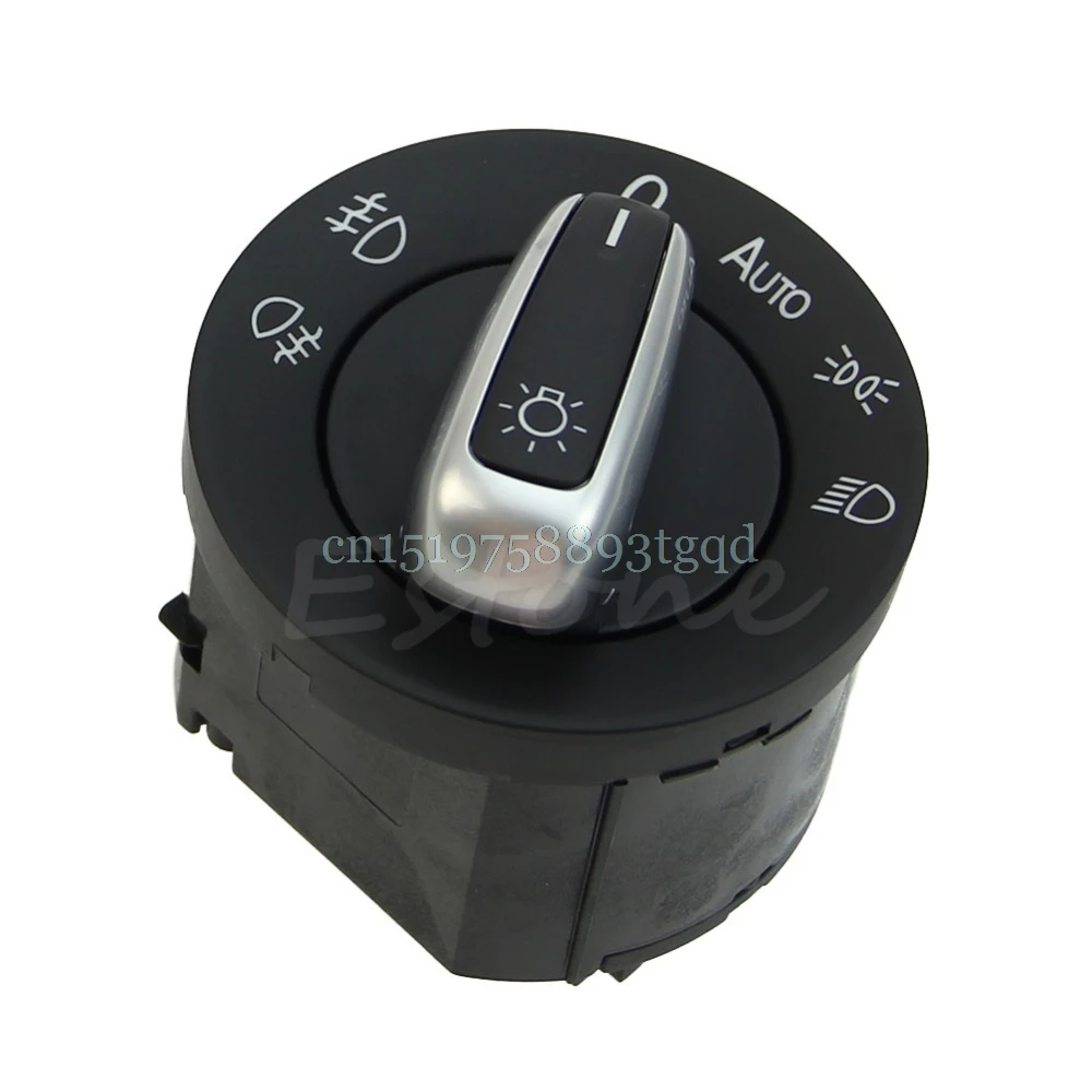 Chrome Headlight Switch Control Fit For VW GOLF JETTA MK5 MK6 PASSAT CC
