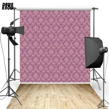 

DAWNKNOW Flower Damask Vinyl Photography Background For baby Floor New Fabric Polyester Backdrop For Wedding Photo Studio F240
